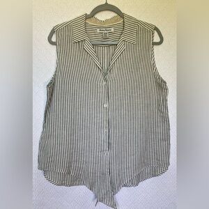 Tommy Bahama Sleeveless Linen Button Up Women's Shirt